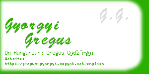 gyorgyi gregus business card